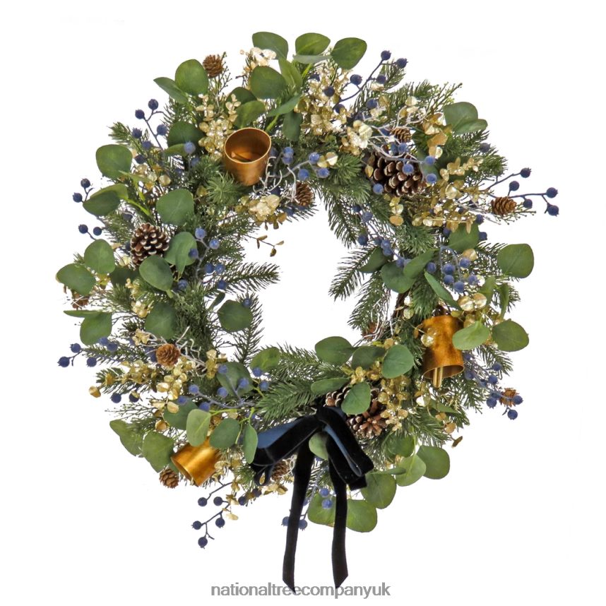 Greenery | National Tree Company 28 HGTV Home Collection Swiss Chic Wreath F2L4F314